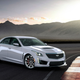 A photo of the Cadillac CTS-V parked on a race track.